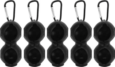 Produktbild von 5pcs Golfball Silikon Doppelhülle Abdeckung Tragbarer Schutzhalter Schwarz schwarz