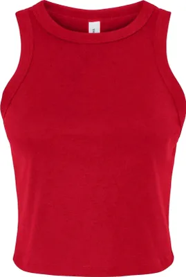 Image de Bella + Canvas - Haut sans manches pour femmes, dos nageur, micro-côtes BC7310 (S) (rouge)