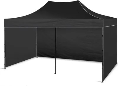 Image de BDW Pavillon, Tente, Tente de réception pour jardin, terrasse, foire - Pavillon, Noir