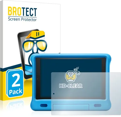 Produktbild von 2x Für Amazon Fire HD 10 Kids 2019 (9. Gen.) Schutzfolie BROTECT Displayschutz Display Schutz Folie Klar Transparent