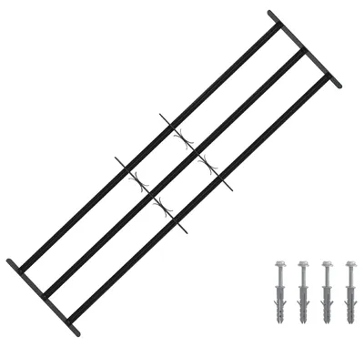 Produktbild von vidaXL Sicherheitsgitter für Fenster mit 3 Querstangen 3 pcs 93-174 cm