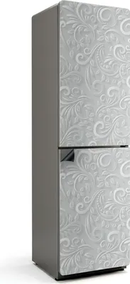Produktbild von Pflanzenmuster mit Wellen – Magnetische Kühlschrank Abdeckung – Dekorfolie magnetisch Küche – Kühlschrank Magnet Deko – selbstklebende Magnettafel – Magnetfolie für Kühlschranktür – 60x205 cm