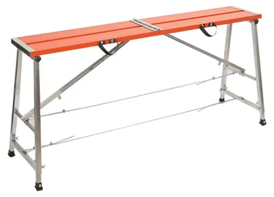 Produktbild von Arbeitsplattform - Klappbare Arbeitsbühne 150 cm - Aluminium - Höhenverstellbar - Tragkraft 300 kg