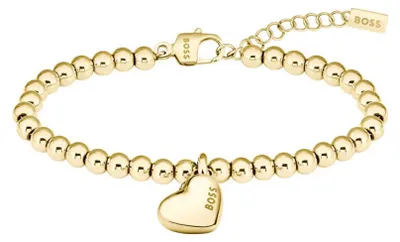 Image de Romantique bracelet pour femme en acier doré perles 1580643