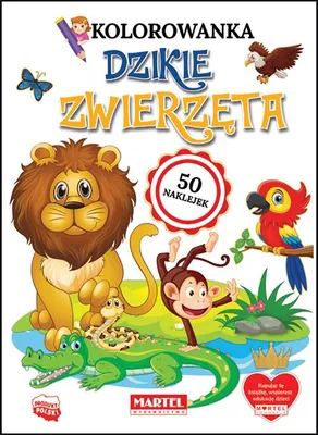 Immagine prodotto di Kolorowanka Dzikie zwierzęta z naklejkami dla dzieci