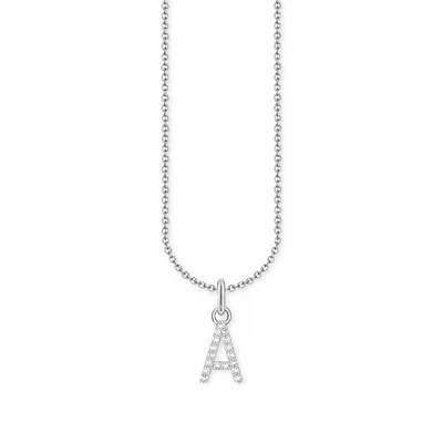 Produktbild von Thomas Sabo KE2240-051-14L45V Damen-Halskette mit Buchstaben-Anhänger A Silber