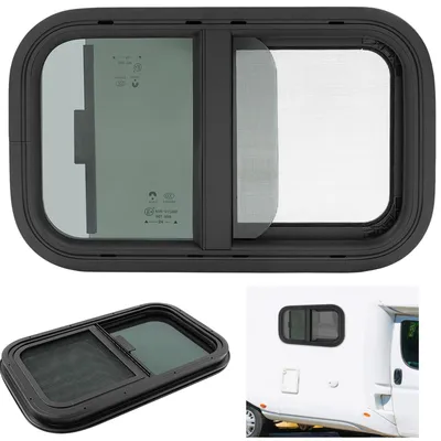 Obrázek produktu pro Posuvné okno pro karavan, rozměry 500 x 300 mm - Černé