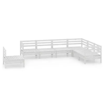 Produktbild von 7-tlg. Garten-Lounge-Set Massivholz Kiefer Weiß