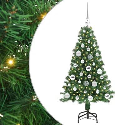 Image de vidaXL Sapin de Noël artificiel avec 150 LEDs avec support Vert 120 cm