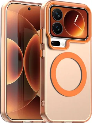 Produktbild von Für Xiaomi 17 Pro Candy Design Magsafe Hybrid TPU Kunststoff Schutz Hülle Orange