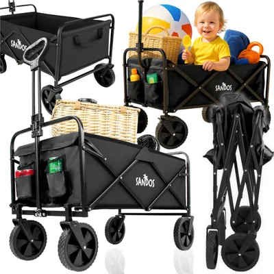Produktbild von Sunshine Strandbuggy schwarz faltbarer Touristen-Strandanhänger 100kg