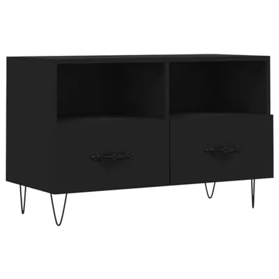 Obrázek produktu pro vidaXL TV skříňka černá 80x36x50 cm Dřevěný materiál