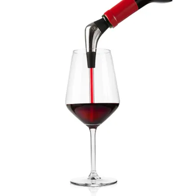 Obrázek produktu pro Nálevka Vacu Vin proti oxidaci, pomalá nálevka na víno, nálevka na víno, silikon, nerezová ocel, měď, nikl, tritan, šedá, černá, 18570606