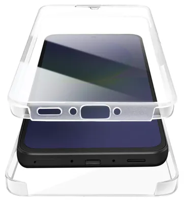 Zdjęcie produktu dla Avizar, etui na cały telefon Galaxy A37, 360° ochrona, wytrzymały silikon, przezroczyste