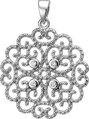 Produktbild von JOBO Anhänger 925 Sterling Silber 4 Zirkonia Silberanhänger