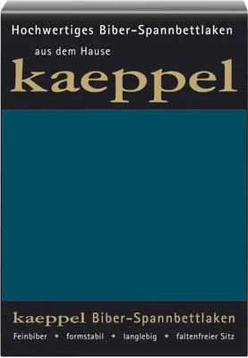 Produktbild von Kaeppel Biber Spannbettlaken 100% Baumwolle Spannbetttuch Rundumgummi waschbar pflegeleicht hochwertig strapazierfähig 90x200 cm Smaragd