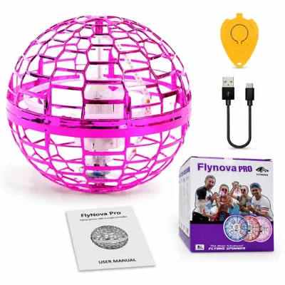 Produktbild von Wiztex Flynova LED Fliegender Ball Lila mit Fernbedienung - Interaktiver, schwebender Ball
