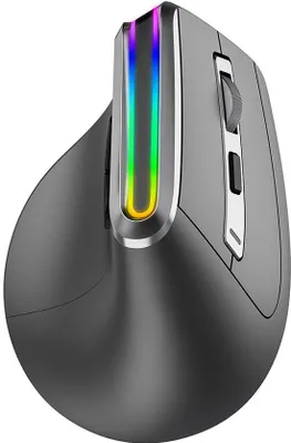 Zdjęcie produktu dla Ergonomiczna bezprzewodowa mysz Bluetooth z podświetleniem RGB