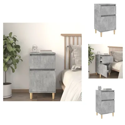 Image de vidaXL Table de nuit gris béton 40x35x70 cm - Tables de nuit