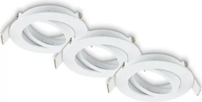 Produktbild von Einbaustrahler 3 Set Spot 230V Schwenkbar Deckenleuchte GU10 max. 7W Weiß Ø8cm