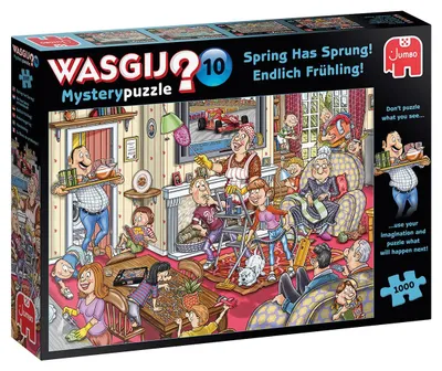 Produktbild von Jumbo 81905 Wasgij Mystery 10 Endlich Frühling! 1000 Teile Puzzle