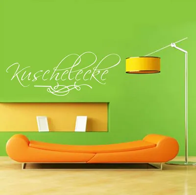 Produktbild von Wandtattoo - Wandaufkleber - Wandtattoo "Kuschelecke" - 120cm x 46cm Weiß - Dekoration Küche Wohnzimmer Wand