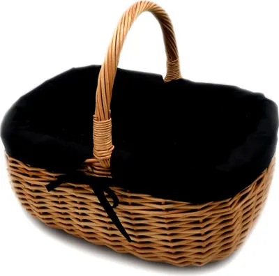 Produktbild von MyBer Korb Rattankorb Weidenkorb Einkaufskorb Picknickkorb Tragekorb Vollweide K1-014-SS