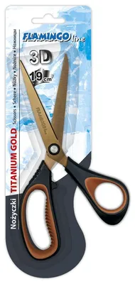 Produktbild von Titan-Schere, 19 cm, Gold Flamingo Line