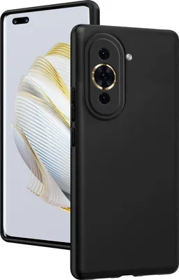 Produktbild von Silikon Hülle für Huawei Nova 10 Pro Schutzhülle Matt Schwarz Backcover Handy Case