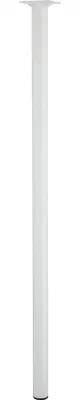 Image de Pied de table cylindrique fixe acier époxy blanc, 80 cm