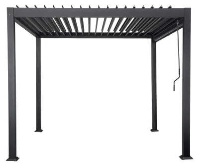 Produktbild von HOME DELUXE Lamellenpavillon ROVAS – Stahl, 300x300x240 cm | robust, wetterfest, modern