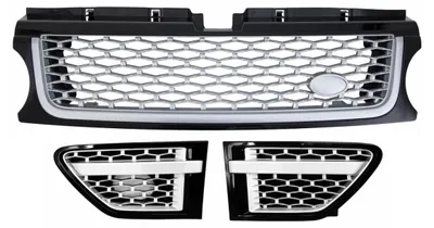 Imagen del producto de Rejillas laterales para el parachoques delantero, estilo deportivo, modelo L320 Autobiography, años 2009-2013.
