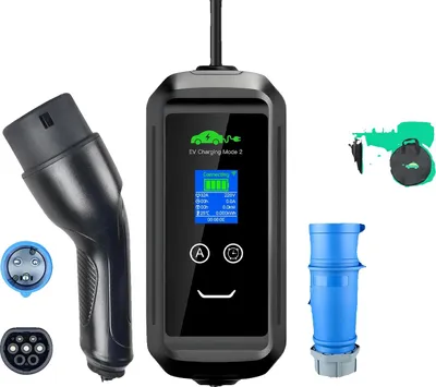 Produktbild von Tragbares EV-Ladegerät, 7,2 kW Leistung, einstellbarer Strom, Typ2
