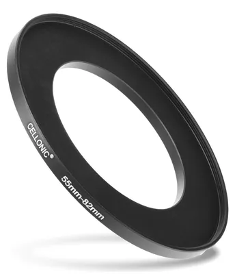 Produktbild von 8x Step Up Ring Filteradapter Set für Canon, Nikon, Sony, Panasonic Lumix uvm: Objektiv Filtergewinde Adapter von 49mm auf 52mm, 55mm, 58mm, 62mm, 67mm, 72mm, 77mm und 82mm - Filter Gewinde Konverter