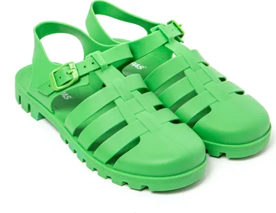 Produktbild von BRASILERAS Damen Zehensandalen mit rutschfester Sohle bequem schuhe strand/schwimmbad/stadt grün 40 EU - UBSIP