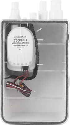 Image de DC 12V/24V 750GPH Pompe de puisard de douche, interrupteur automatique, boîte de vidange de cale, entrée multiple pour bateau de plaisance, yacht G750-30