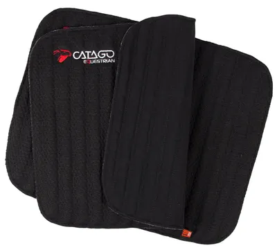 Produktbild von Catago Equestrian Bandagierunterlagen FIR-Tech Schwarz L (45x50 cm)