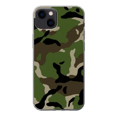 Produktbild von MuchoWow® Handyhülle Schutzhülle Hülle für iPhone 13 Militärisches Tarnungsmuster Silikon Softcase Handy Hülle - Karteninhaber