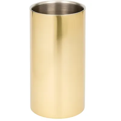 Produktbild von Doppelwandiger Edelstahl Weinkühler Gold – Extra Hoch (Ø 12 × 20 cm) – Isolierender Sekt- & Weinkühler für Flaschen Ø 9–10 cm