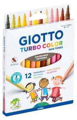 Image de Giotto - Set de 12 feutres Turbo Color Skin Tones | 10 pièces
