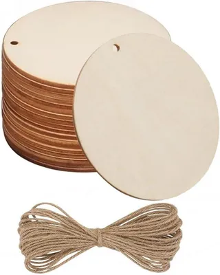 Produktbild von Holzscheiben 10 cm, 20 Stück, für DIY-Projekte, Bemalen, Geschenkanhänger, Hochzeiten, Festdekoration