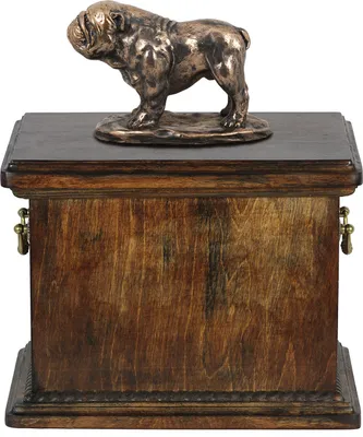 Produktbild von Bulldogge eine Urne für die Asche des Hundes, eine Urne mit einer Statue, eine elegante Urne im klassischen Stil der Marke Art-Dog