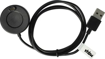 Produktbild von vhbw USB-Ladestation kompatibel mit Garmin Quatix 245479, 223173, 228038 Smartwatch - Ladeschale mit Aufladekabel, 100 cm Schwarz