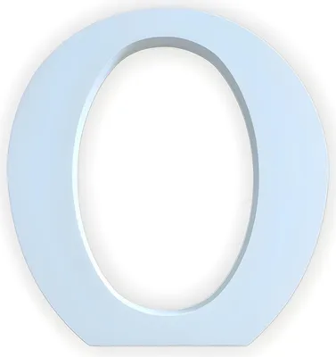 Immagine prodotto di Lettera di legno bianca, circa 20 cm, spessore 1,8 cm, lettera O
