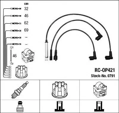 Produktbild von NGK 0791 Zündkabelsatz Zündleitungssatz für OPEL Omega A Limousine (V87) Frontera A SUV (U92) für VAUXHALL Frontera Mk I (A) SUV (U92)