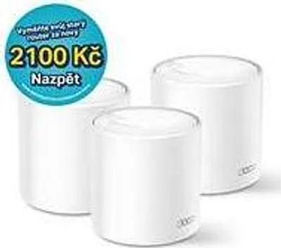 Zdjęcie produktu dla TP-Link Deco X60, Biały, Wewnętrzny, Zasilanie, Status, Dual-band (2.4 GHz/5 GHz), Wi-Fi 6 (802.11ax), 802.11a, 802.11b, 802.11g, Wi-Fi 4 (802.11n), Wi-Fi 5 (802.11ac), Wi-Fi 6 (802.11ax)