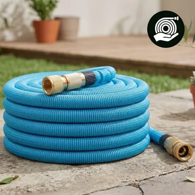 Produktbild von Dehnbarer Schlauch, Blau, 7,5 M
