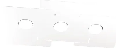 Produktbild von Top Light - ECHO Top Light LED-Deckenleuchte aus rechteckigem weißem Metall mit 3 Gx53-Glühbirnenfassungen