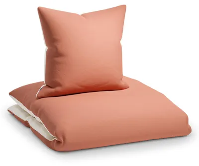 Produktbild von sleepwise Bettwäsche 155x200 Sommer Bettwäsche 2tlg- , Traumhaft Weich, Atmungsaktiv, Bügelfrei & Knitterfrei - Bettbezug Set aus gebürsteter Mikrofaser mit 80x80cm Kissenbezug, Terracotta