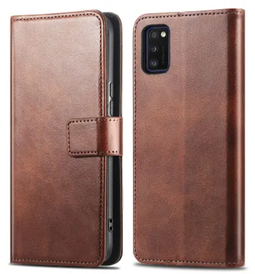 Imagen del producto de Funda Tipo Libro de Lujo para Samsung Galaxy A41 - Marrón oscuro